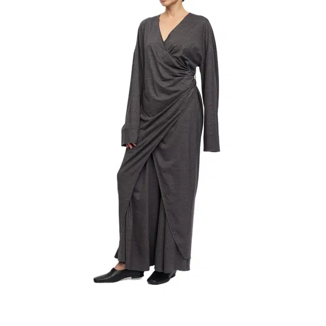 RUOHAN DARK CLOUD AVA WRAP DRESS AW25 V