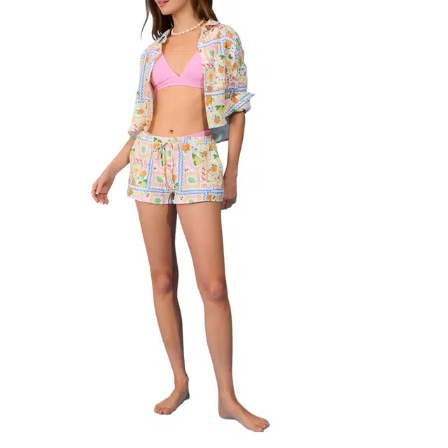 ALTAR'D STATE Button Down Top Amalfi Breeze Amalfi Breeze