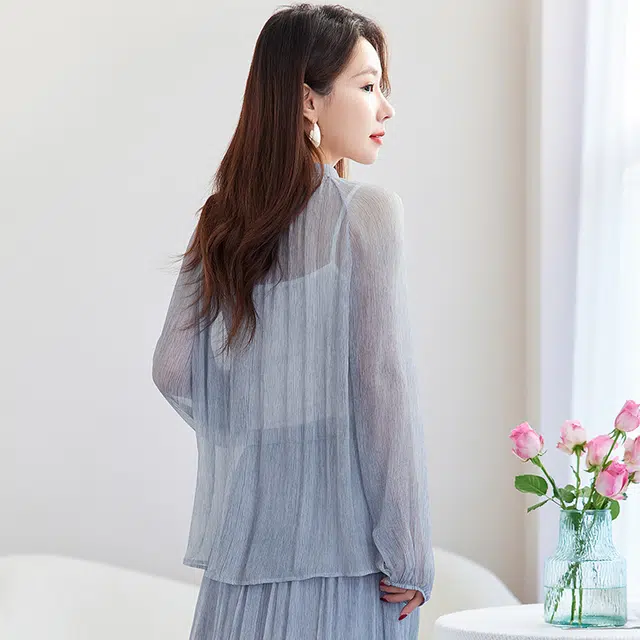 水墨佳人 真丝顺纡上衣 女款