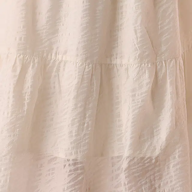 粉红玛琍 春,夏,秋 纯色简约通勤短袖连衣裙 收腰 女款 米白