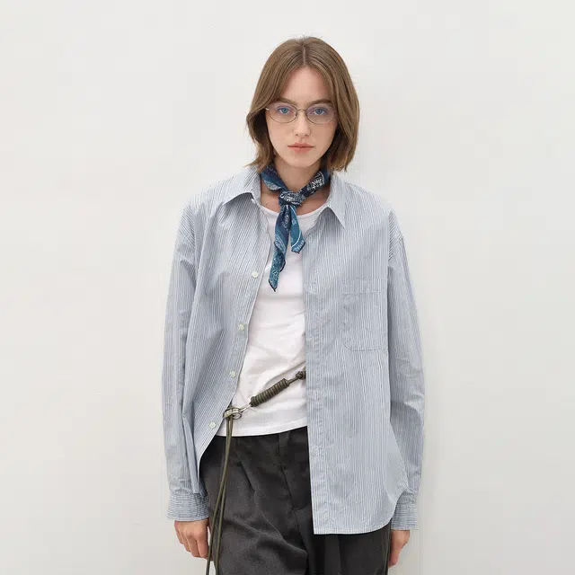 714STREET Simple Stripe Shirt