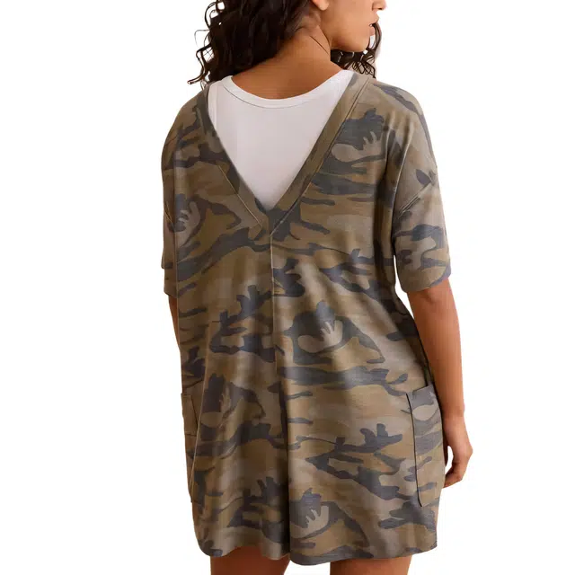 ALTAR'D STATE Hang Tough Reversible Tee Camo Romper