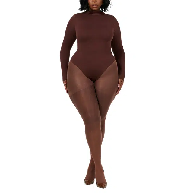 NAKED WARDROBE NW Sculpt Mock Neck Bodysuit Curve