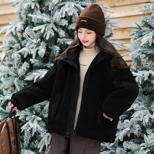 雅鹿棉衣 简约舒适连帽 青少年