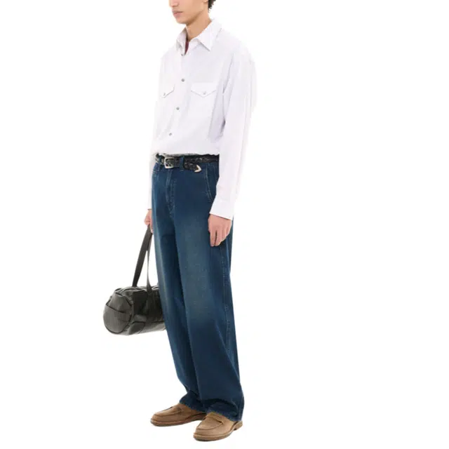 BESLOW WASHED CHINO DENIM PANTS VINTAGE
