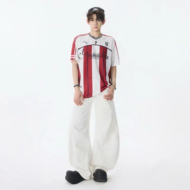 金盾 美式复古慵懒风显瘦宽松高腰牛仔裤 男女同款