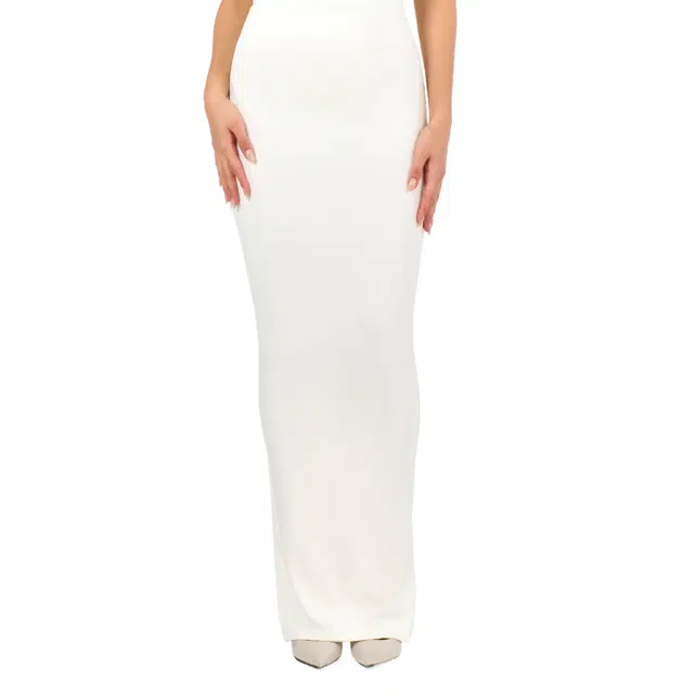 NAKED WARDROBE Butter Contour Maxi Skirt Butter