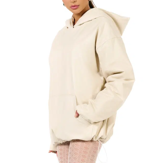 NAKED WARDROBE Hoodie Vegan Leather