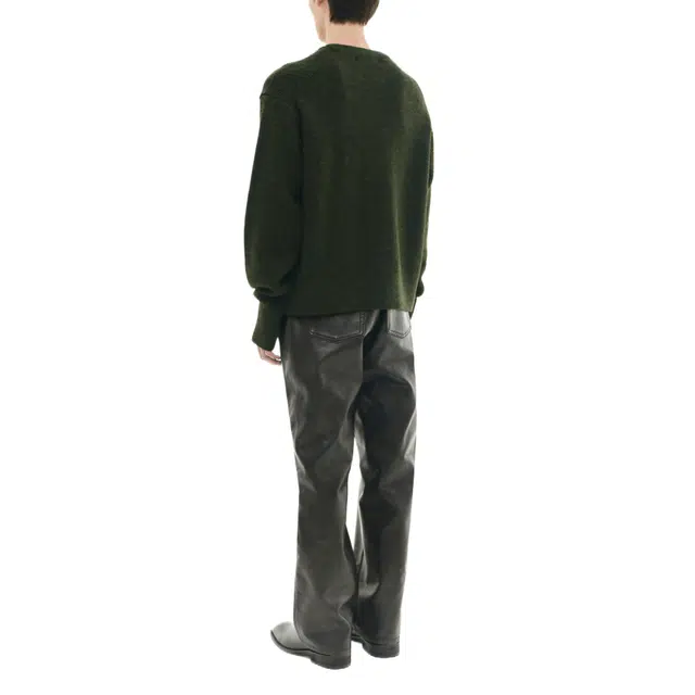 BESLOW CREW NECK SHORT ZIP-UP CARDIGAN