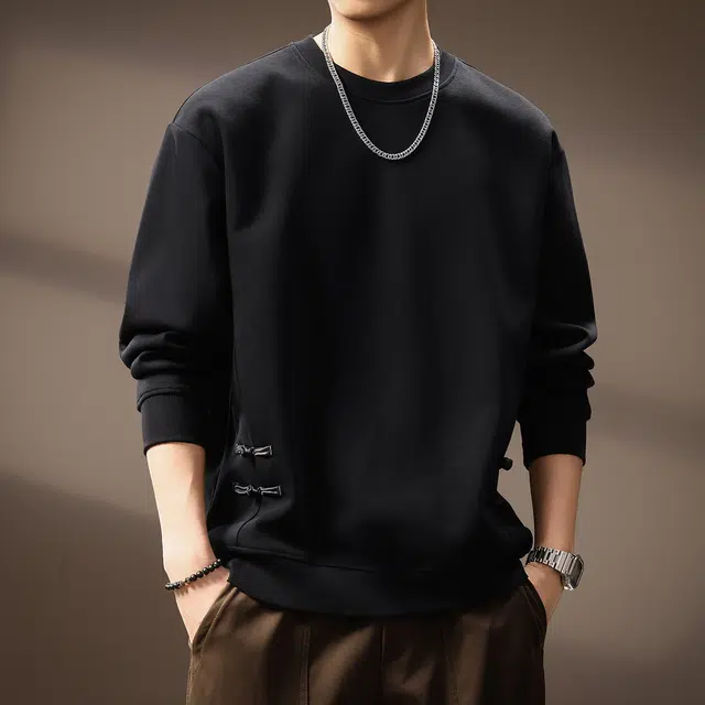 贵色 美式潮流复古纯色简约学院风重磅潮牌时尚百搭卫衣 男女同款