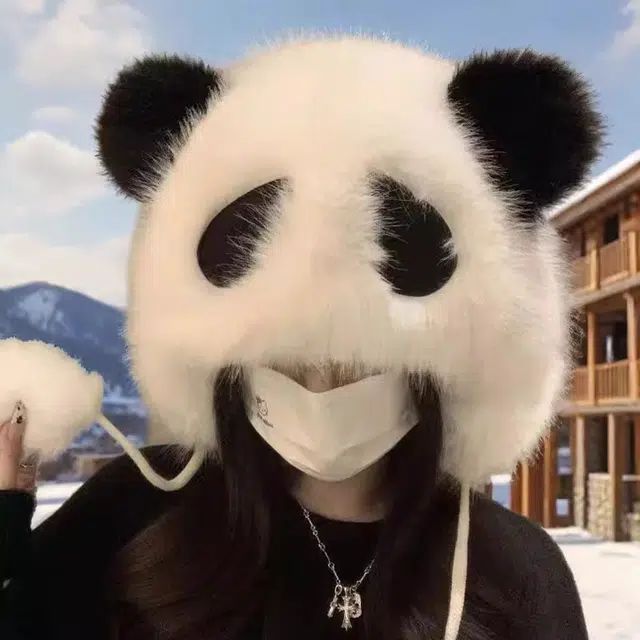 恩僾德 可爱卡通毛茸茸保暖防风 涤纶 绒线帽 男女同款情侣款