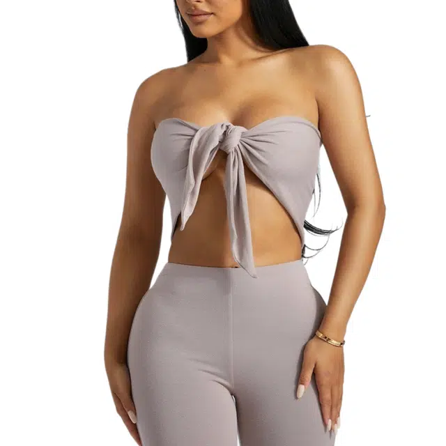NAKED WARDROBE Handkerchief Crop Top NW