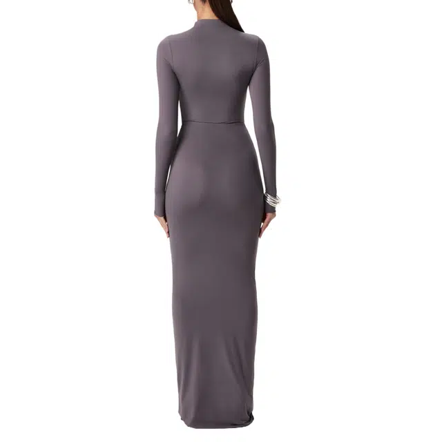 NAKED WARDROBE Mock Neck Bodysuit Naked