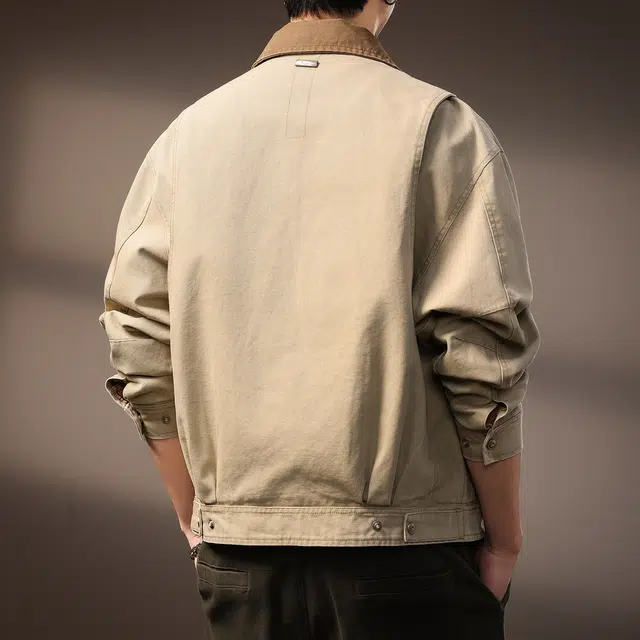 贵色 美式复古翻领飞行休闲百搭经典夹克 男女同款