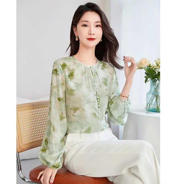 水墨佳人 桑蚕丝长袖衬衫 女款