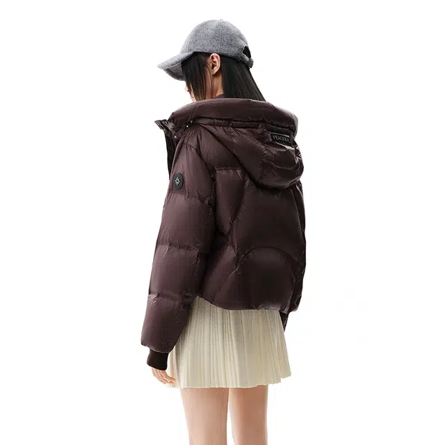 太平鸟 通勤舒适泡芙百搭质感羽绒服 女款 咖色