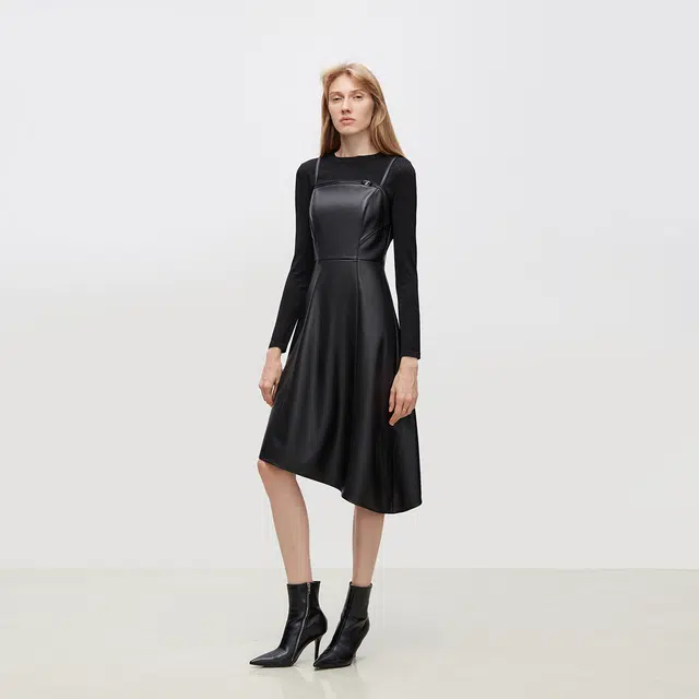 ONLY Asymmetric PU Dress