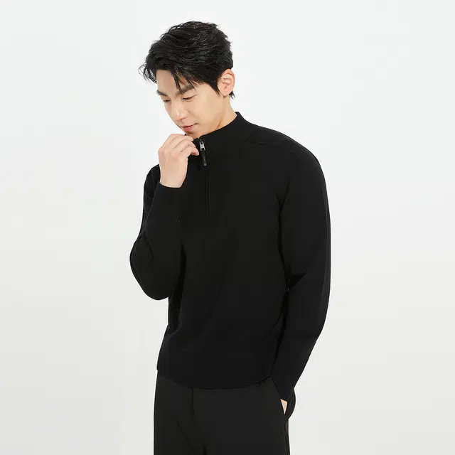 利郎 都市休闲装饰简约毛衣 男款