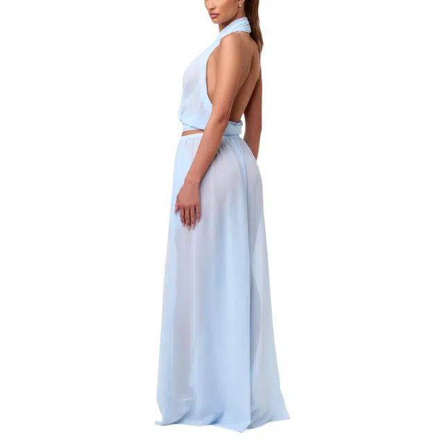 NAKED WARDROBE Wide Leg Pants Chiffon