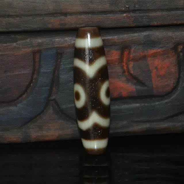 灵运宝 【师傅已加能量】#转运招财三眼风化老料油性天珠锁骨链散珠老矿风化油润包浆老料器磨损到位 玛瑙 吊坠 男女同款情侣款