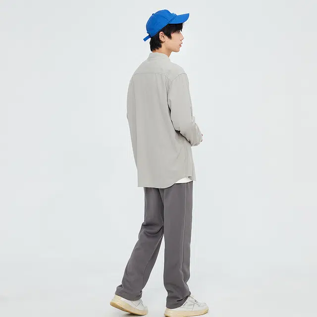 美特斯邦威 打底衫休闲纯棉长袖衬衫 男款