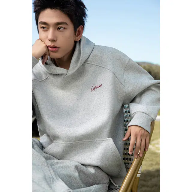 金盾 外套帽衫休闲潮牌美式撞色卫衣 男款