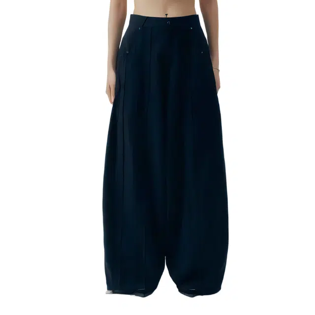 TREEMINGBIRD Raw Cut Balloon Denim Pants