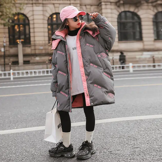 雅鹿棉衣 甜美保暖时尚柔软 粉色 青少年