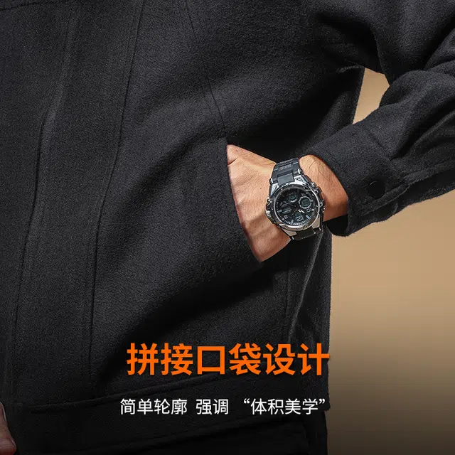 季言 季言秋天外套潮流百搭保暖春秋季商务休闲行政翻领通勤夹克 男款