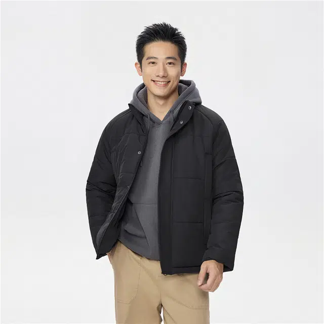 佐丹奴 夹棉保暖立领拉链棉衣外套棉服 男款