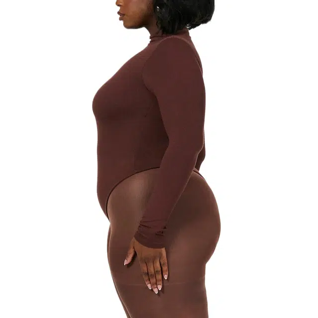 NAKED WARDROBE NW Sculpt Mock Neck Bodysuit Curve