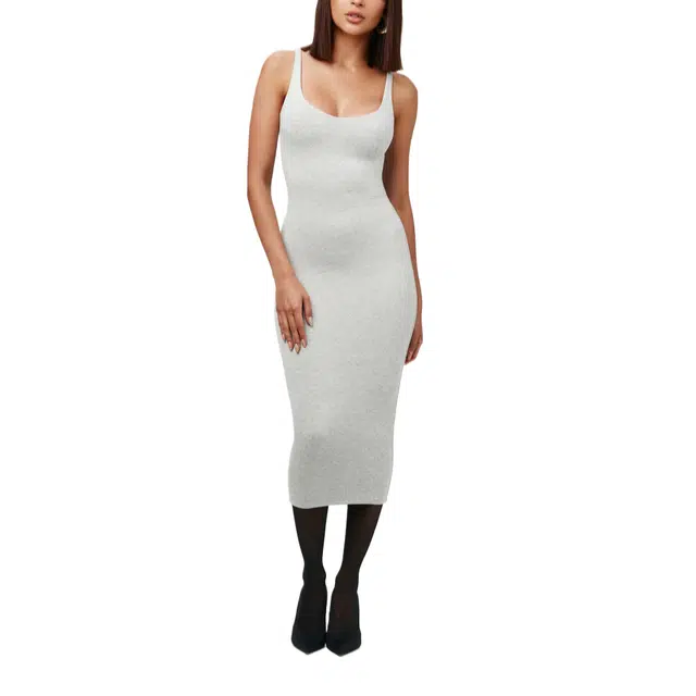 NAKED WARDROBE NW SCULPT TANK MIDI DRESS