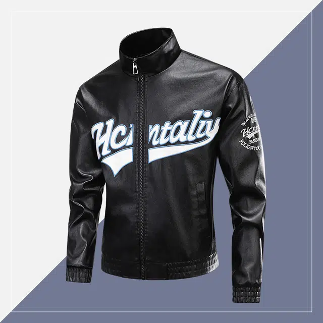 金盾 春秋季机车服时尚潮流刺绣立领夹克外套 男款