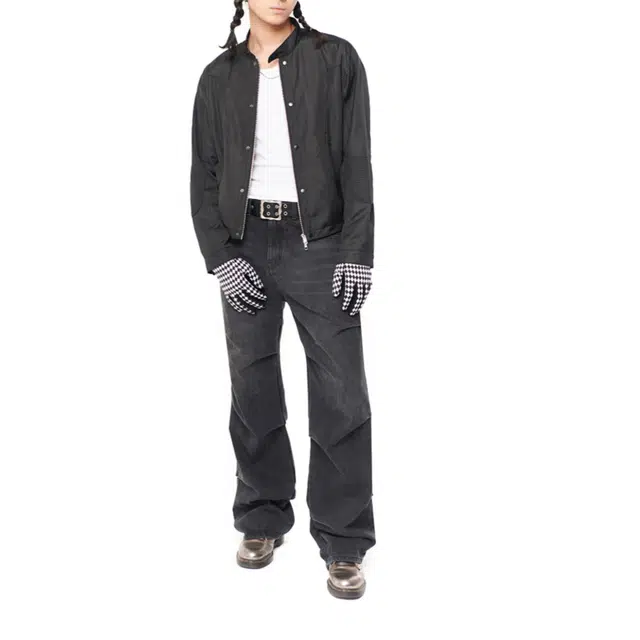 BESLOW TWO WAY NYLON RACING SHORT JACKET