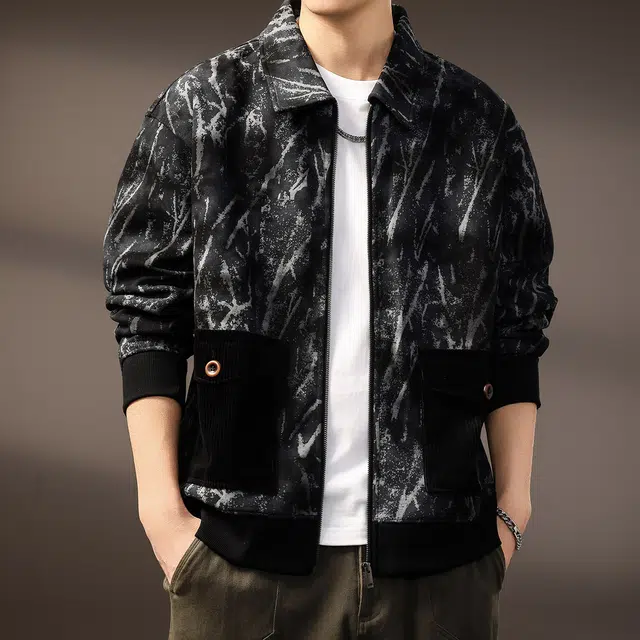 贵色 美式潮牌舒适百搭夹克外套 男女同款