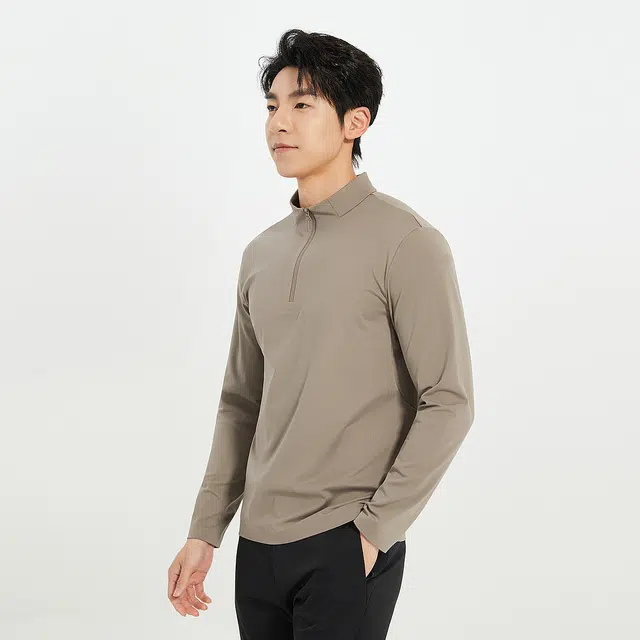 利郎 功能商旅纯色半高领商务通勤秋季卫衣 男款