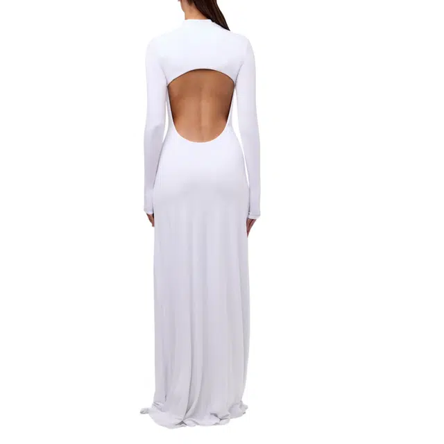 NAKED WARDROBE Open Back Maxi Dress Smooth