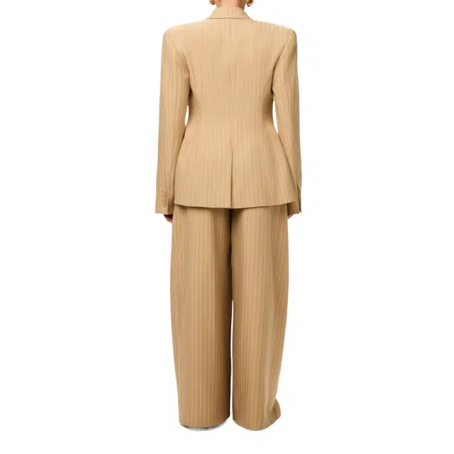 NAKED WARDROBE Pinstripe Suited Wide-Leg Pant