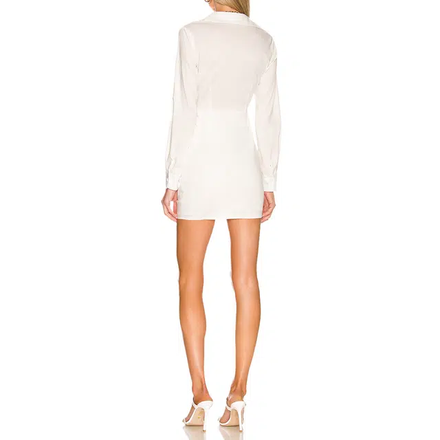 SUPERDOWN Colette Ruched Shirt Dress