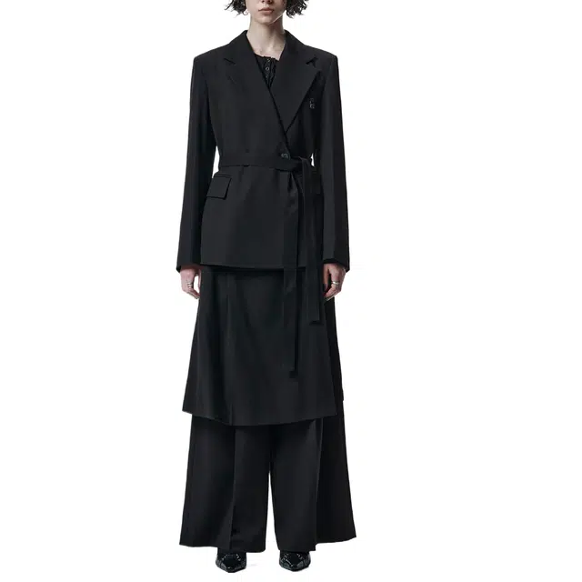 TREEMINGBIRD Overlap Set-up Pants