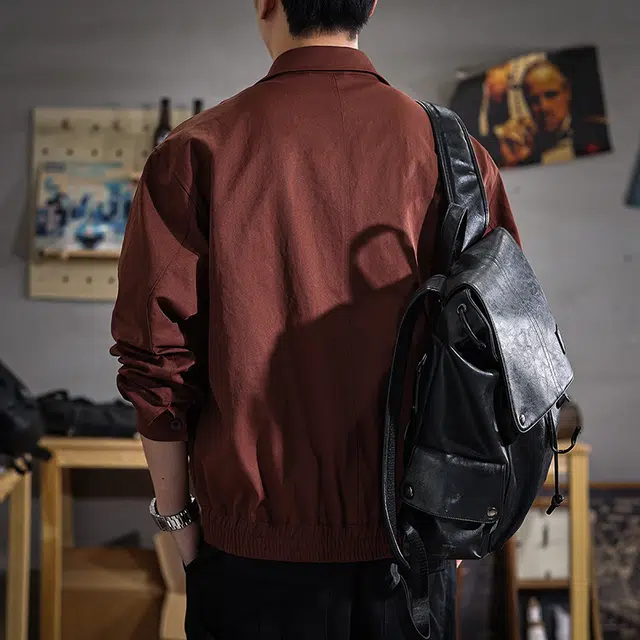 遨宇 美式复古休闲经典哈灵顿工装猎装中性风潮牌百搭户外夹克外套 男款