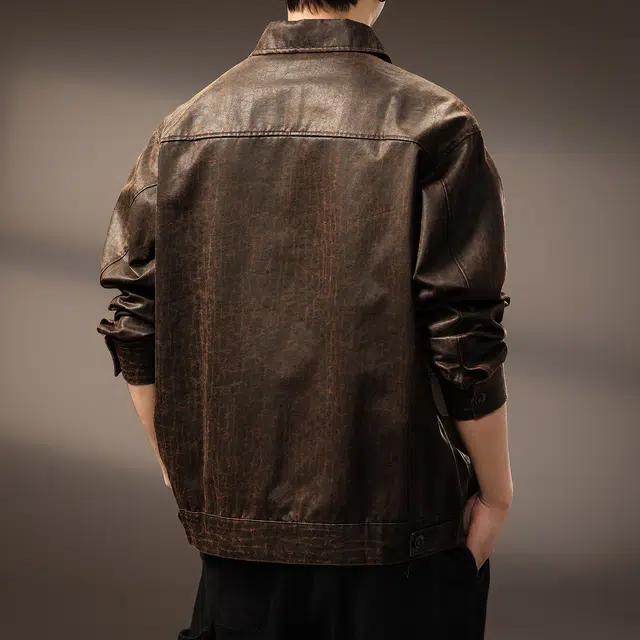 贵色 美式潮流时尚潮牌高街痞帅机车风穿搭休闲工装夹克上衣皮衣 男女同款