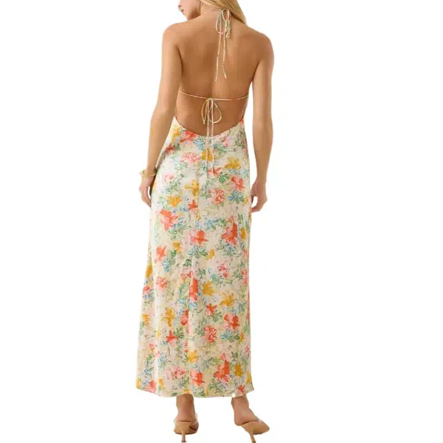 ALTAR'D STATE Baye Floral Halter Maxi Dress