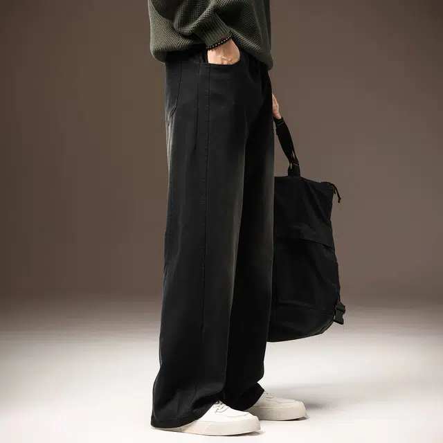 贵色 潮牌宽松直筒潮流垂感休闲牛仔裤 男女同款