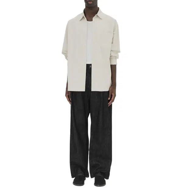 BESLOW WIDE FIT TWO TUCK SELVAGE DENIM PANTS