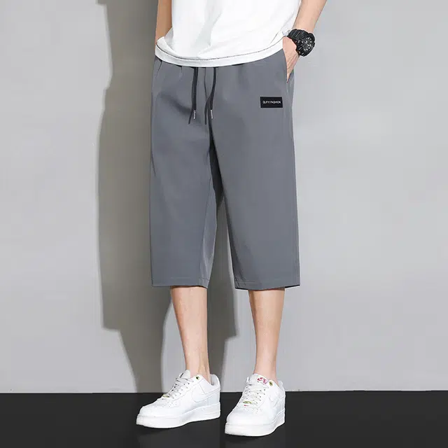 金盾 舒适百搭时尚薄款七分休闲短裤 男款