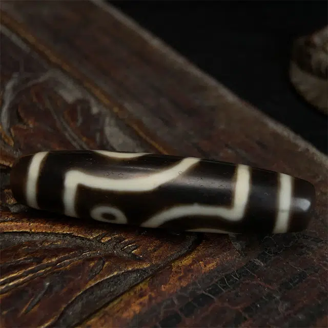 灵运宝 #转运招财藏区黑白分明特殊四眼天珠老矿风化油润包浆老料器磨损到位一物一图#好运 玛瑙 吊坠 男女同款情侣款