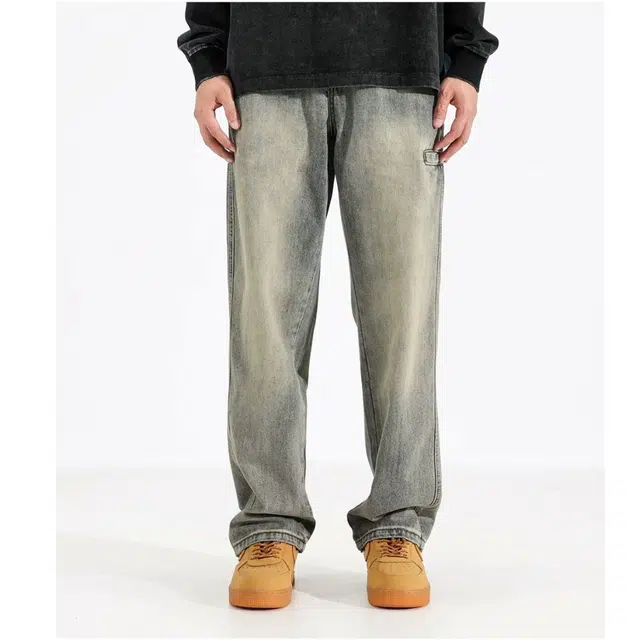 海尔斯 百搭时尚简约复古牛仔裤 男款
