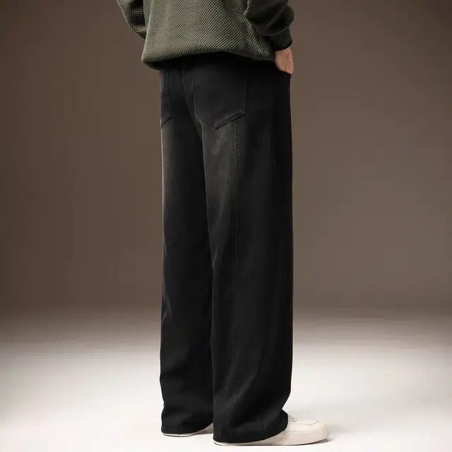 贵色 潮牌宽松直筒潮流垂感休闲牛仔裤 男女同款