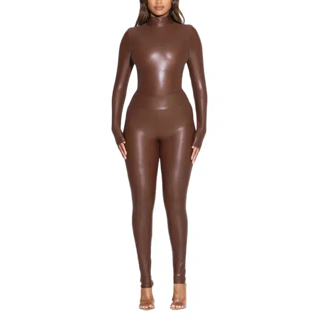 NAKED WARDROBE Drip Turtleneck Bodysuit
